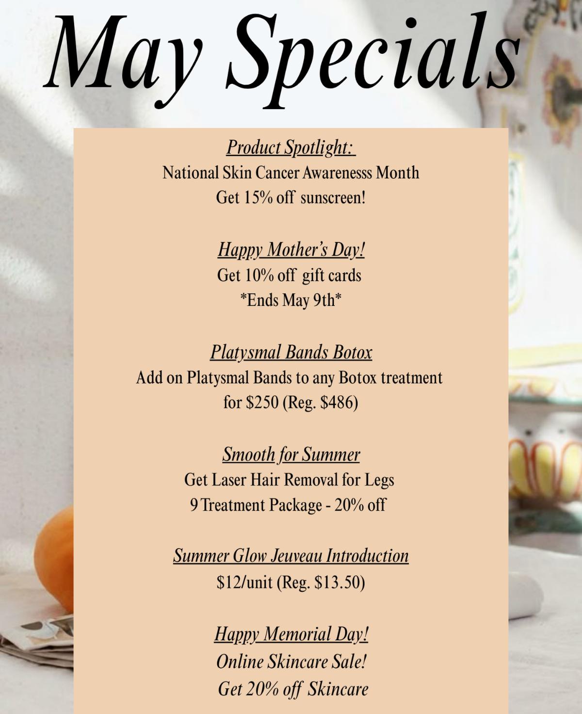 ALC April Specials