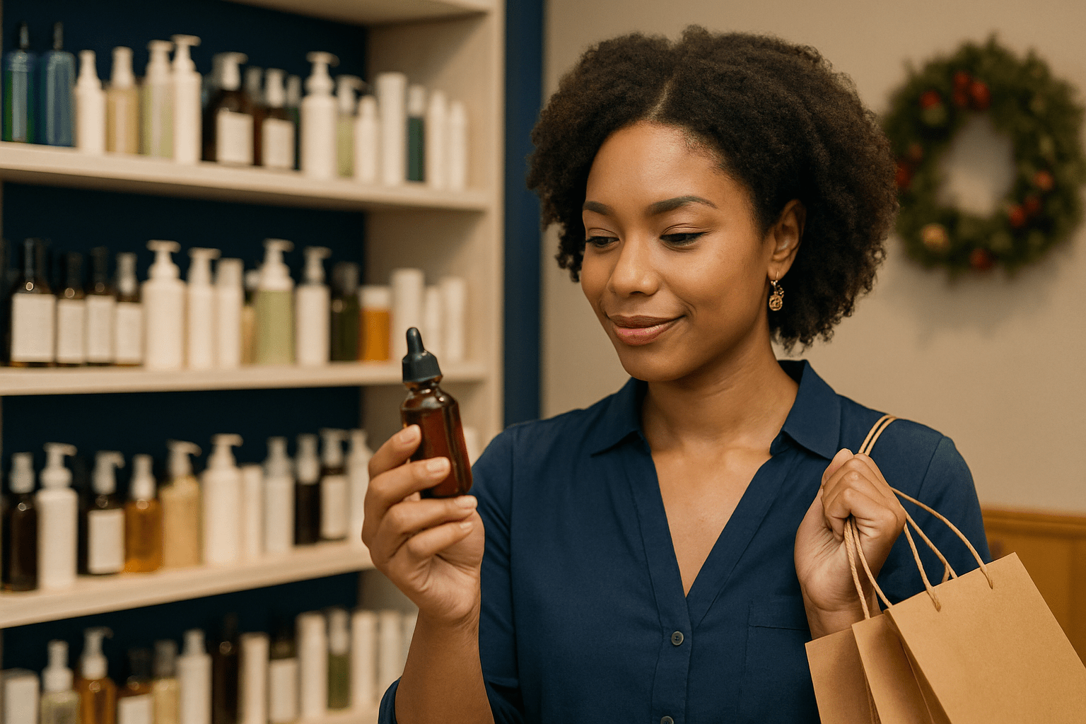 2025 07 advancedlifecliniccom woman holding dropper bottle skincare shop