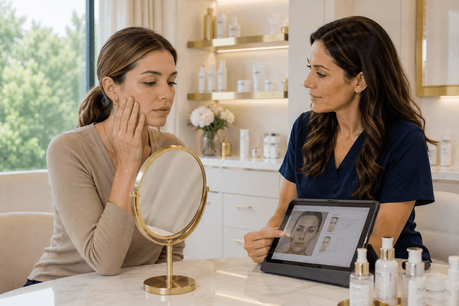 consultation about collagen loss in your 30s and skin aging prevention