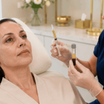 Provider preparing PRP for under eye rejuvenation treatment.