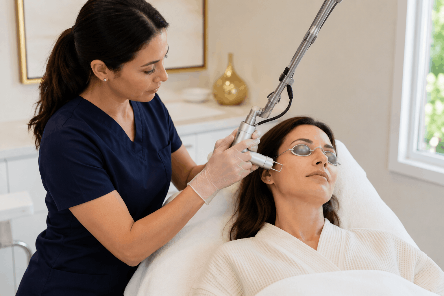 co2 laser resurfacing before and after facial treatment