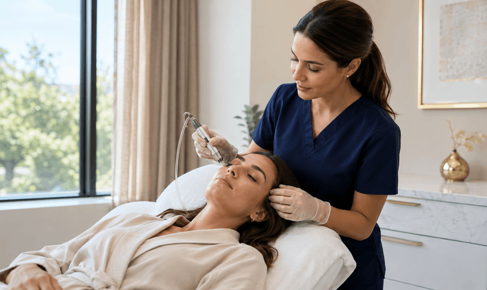 pdgf treatment supporting skin renewal during a professional facial procedure