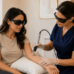PicoSure tattoo removal treatment session with advanced laser technology