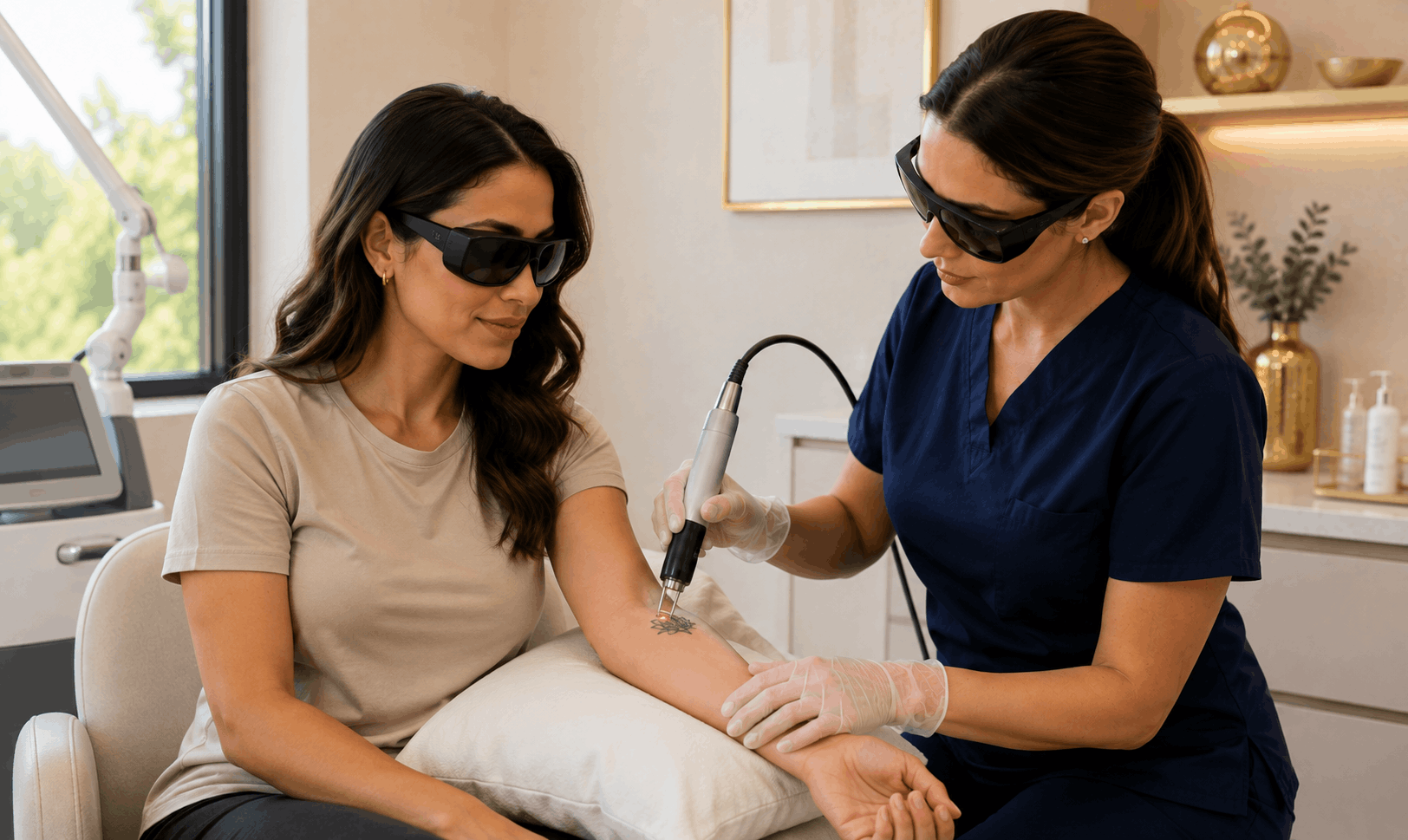 picosure tattoo removal treatment session with advanced laser technology