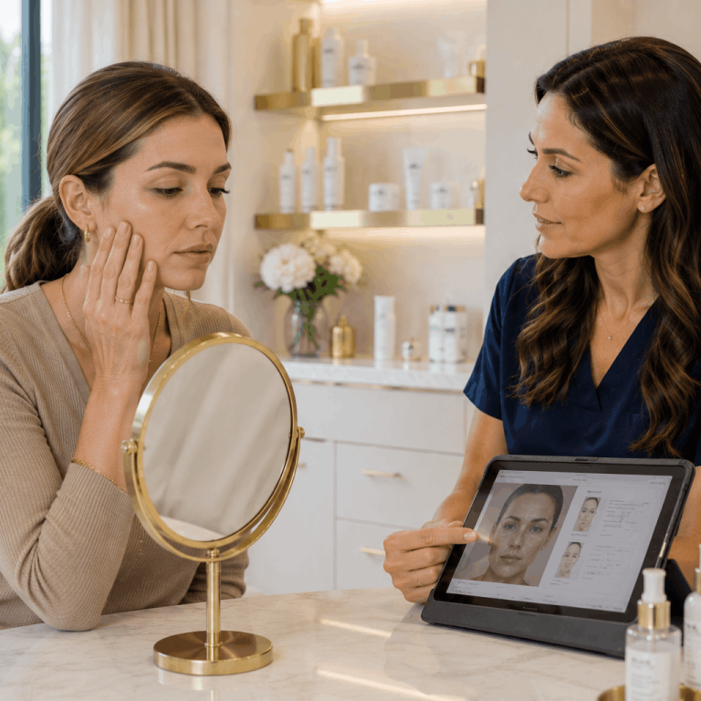 Consultation about collagen loss in your 30s and skin aging prevention